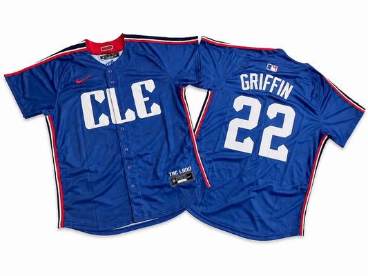CLEVELAND GUARDIANS FOSTER GRIFFIN BLUE JERSEY