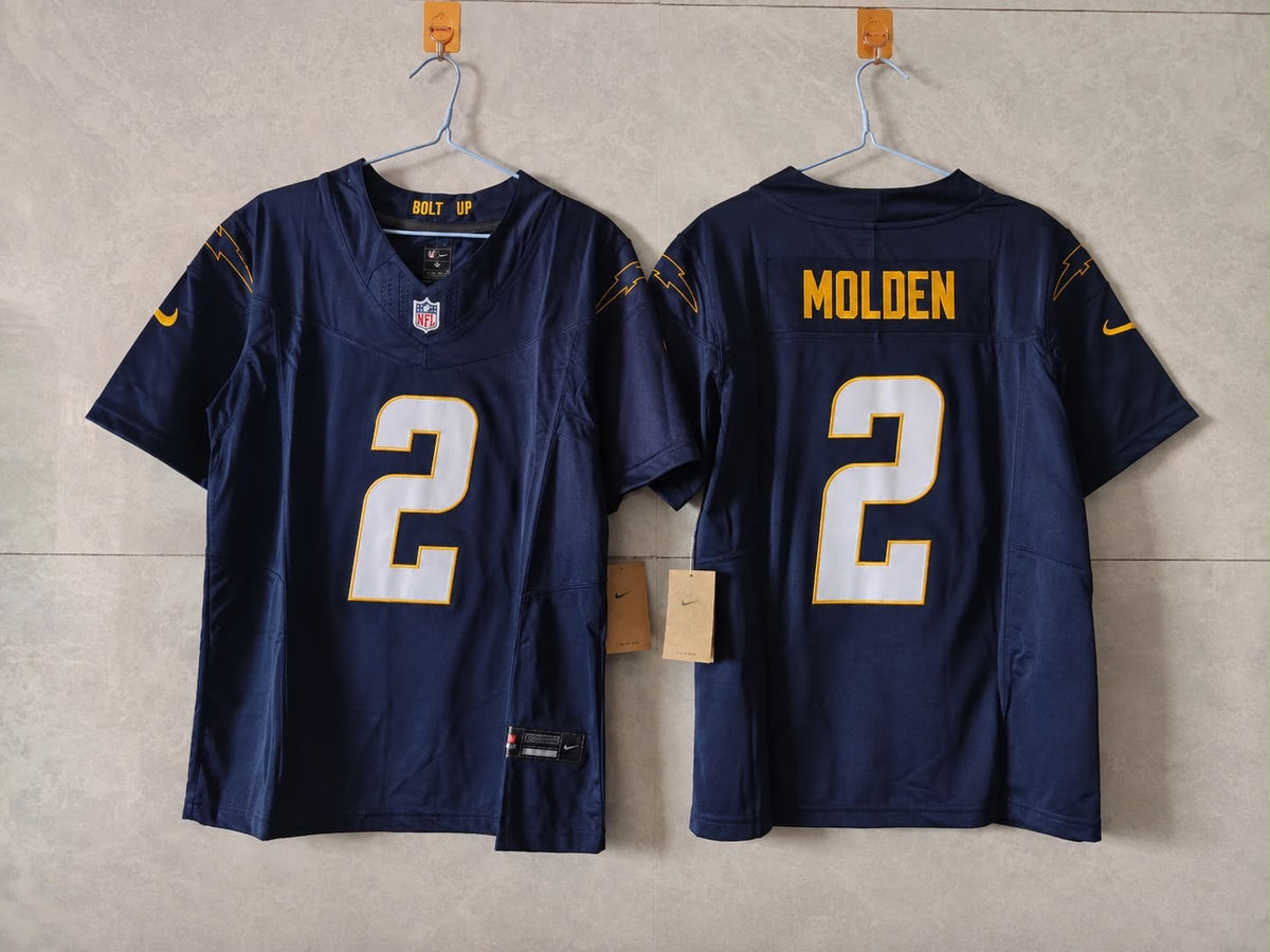 LOS ANGELES CHARGERS ELIJAH MOLDEN DARK BLUE JERSEY