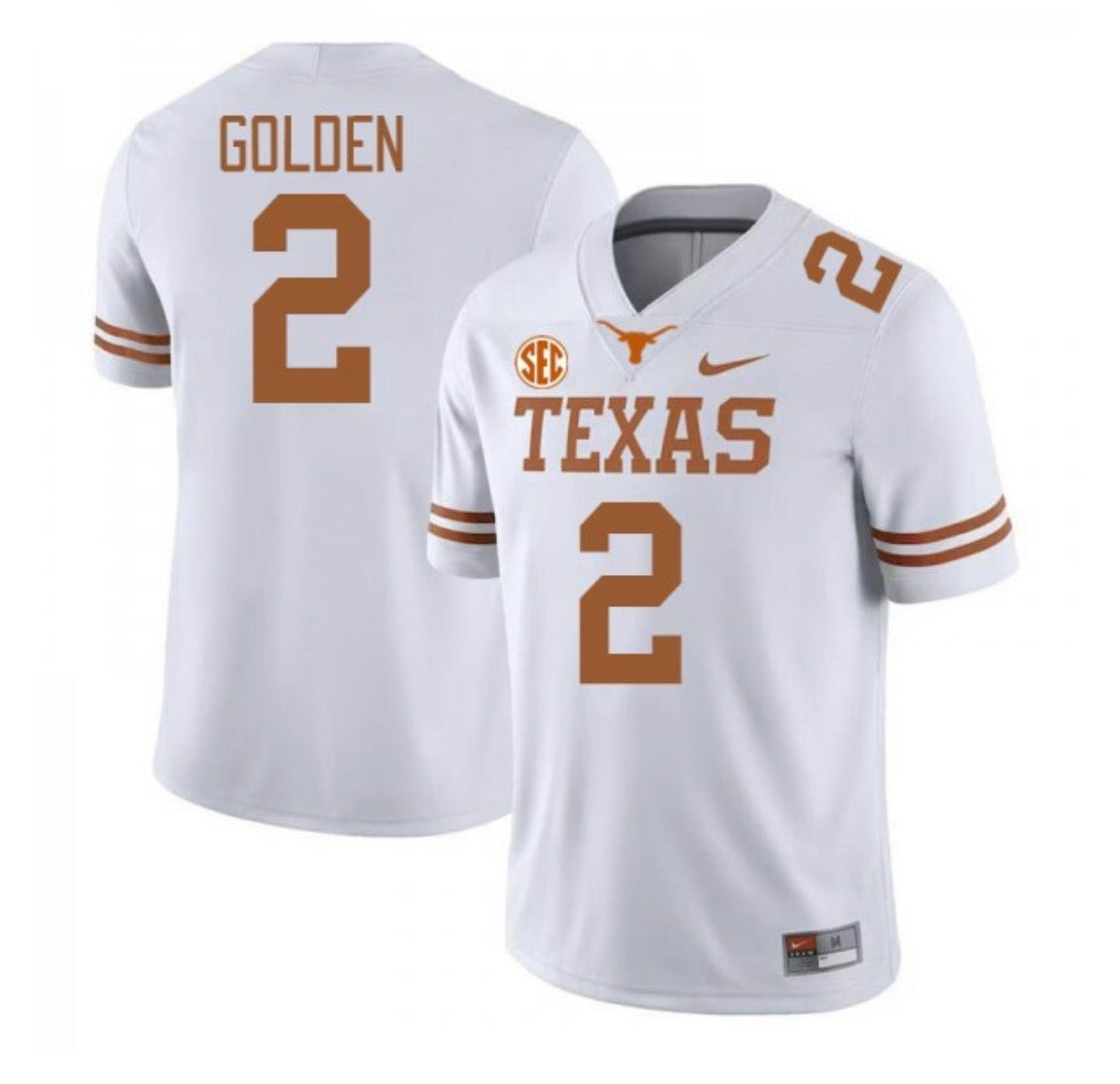 TEXAS LONGHORNS MATTHEW GOLDEN WHITE JERSEY