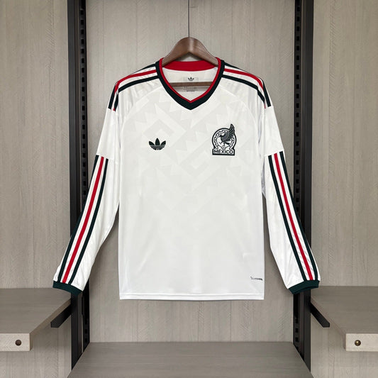 2026 World Cup Team Mexico White Long sleeve Jersey