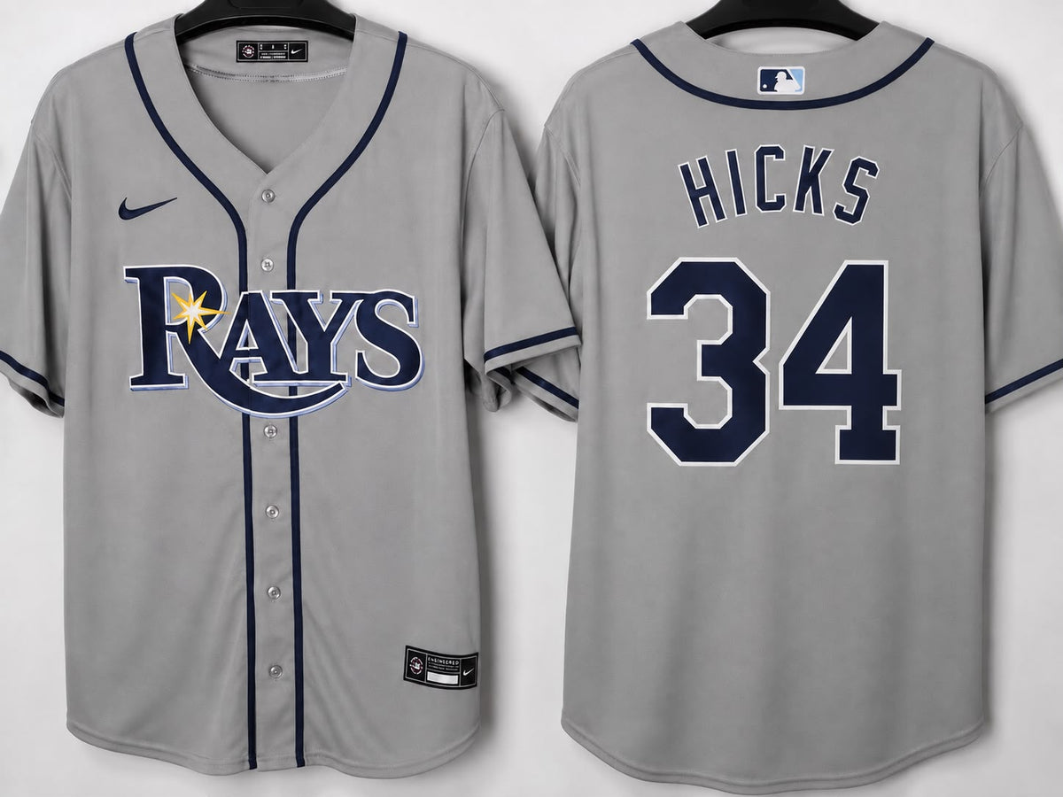 TAMPA BAY RAYS LIAM HICKS GREY JERSEY