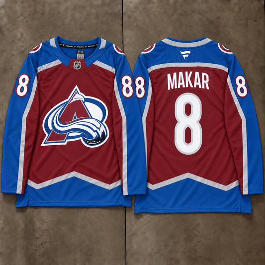 COLORADO AVALANCHE CALE MAKAR BLUE JERSEY