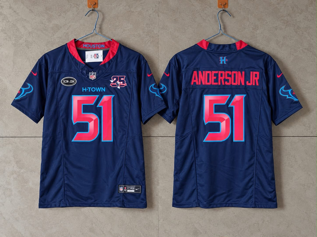 HOUSTON TEXANS WLL ANDERSON JR ALTERNATE 25 YEAR ANNIVERSARY JERSEY