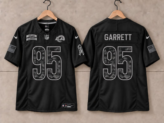 LOS ANGELES RAMS MYLES GARRETT BLACK SALUTE TO SERVICE JERSEY