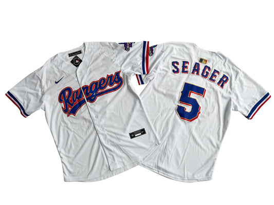 TEXAS RANGERS COREY SEAGER WHITE JERSEY