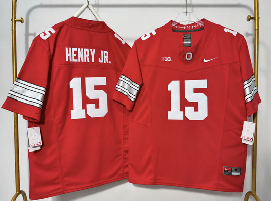 OHIO STATE BUCKEYES CHRIS HENRY JR RED JERSEY