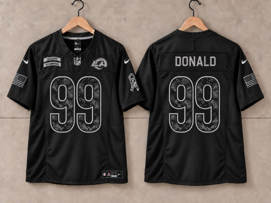 LOS ANGELES RAMS AARON DONALD BLACK SALUTE TO SERVICE JERSEY