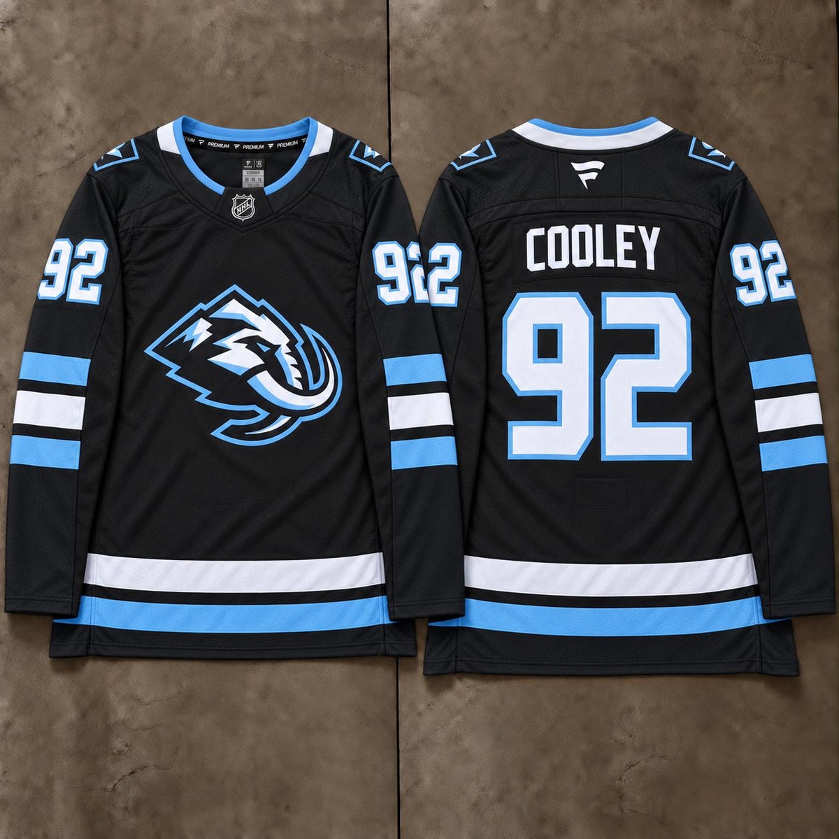 UTAH MAMMOTH LOGAN COOLEY BLACK JERSEY