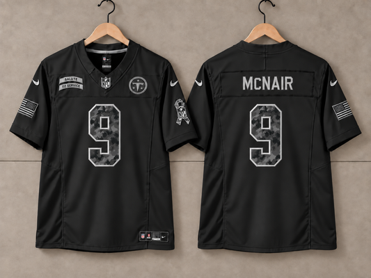 TENNESSEE TITANS STEVE MCNAIR BLACK SALUTE TO SERVICE JERSEY