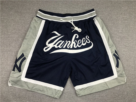 NEW YORK YANKEES BLUE AND GREY SHORTS