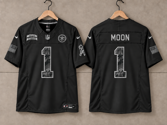 TENNESSEE TITANS WARREN MOON BLACK SALUTE TO SERVICE JERSEY