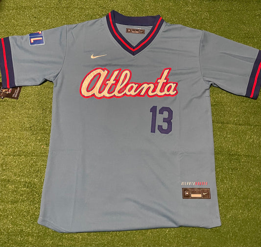 Ronald Acuña Jr. Grey Atlanta Braves Jersey