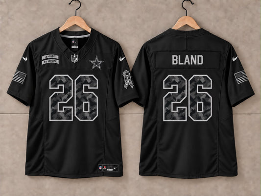 DALLAS COWBOYS DARON BLAND BLACK SALUTE TO SERVICE JERSEY