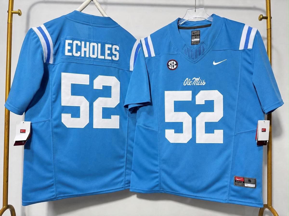 OLE MISS REBELS WILL ECHOLES BLUE JERSEY
