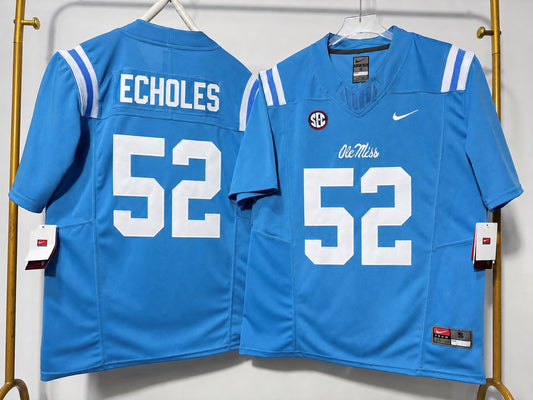 OLE MISS REBELS WILL ECHOLES BLUE JERSEY