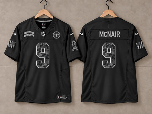 TENNESSEE TITANS STEVE MCNAIR BLACK SALUTE TO SERVICE JERSEY