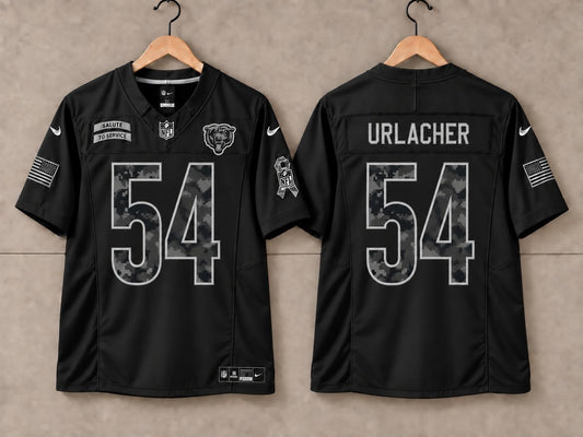 CHICAGO BEARS BRIAN URLACHER BLACK SALUTE TO SERVICE JERSEY