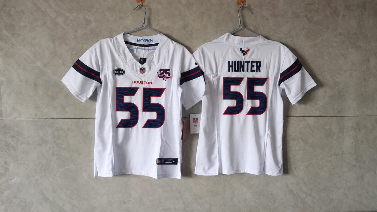 HOUSTON TEXANS DANIELLE HUNTER WHITE 25 YEAR ANNIVERSARY JERSEY