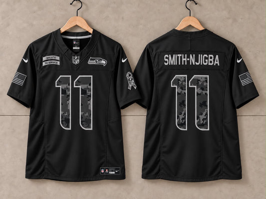 SEATTLE SEAHAWKS JSN BLACK SALUTE TO SERVICE JERSEY