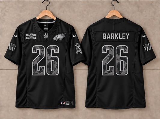 PHILADELPHIA EAGLES SAQUON BARKLEY SALUTE TO SERVICE BLACK JERSEY