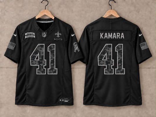 NEW ORLEANS SAINTS ALVIN KAMARA BLACK SALUTE TO SERVICE JERSEY