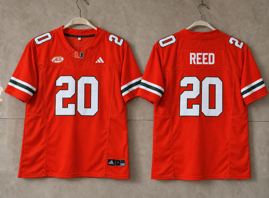MIAMI HURRICANES ED REED ORANGE JERSEY