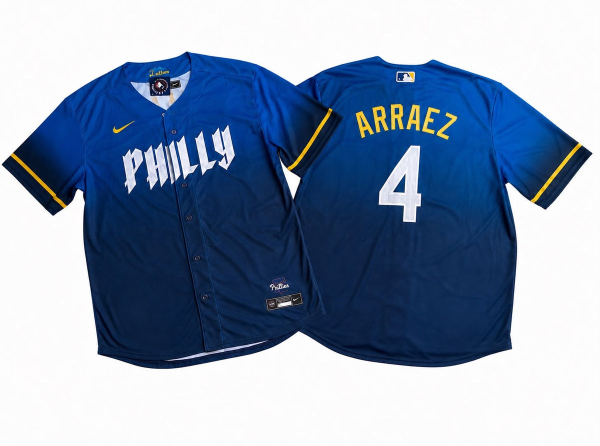 PHILADELPHIA PHILLIES LUIS ARRAEZ BLUE JERSEY