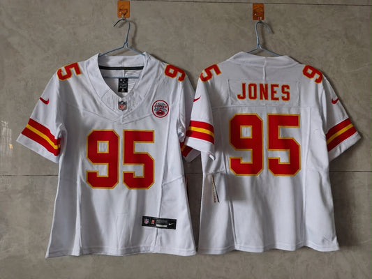 KANSAS CITY CHIEFS CHRIS JONES WHITE JERSEY