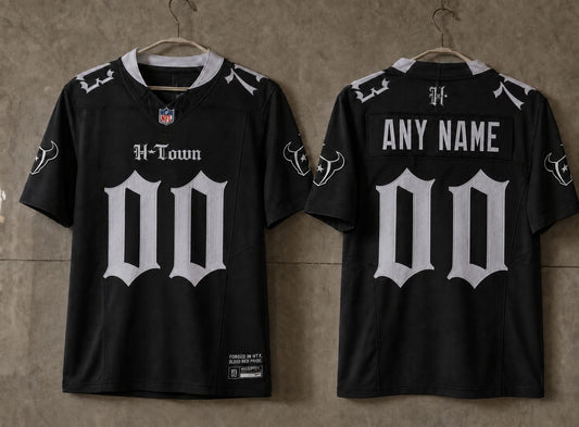 HOUSTON TEXANS CUSTOM BLACK JERSEY ￼