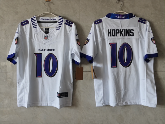 BALTIMORE RAVENS DEANDRE HOPKINS WHITE JERSEY
