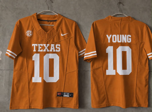 TEXAS LONGHORNS VINCE YOUNG ORANGE JERSEY