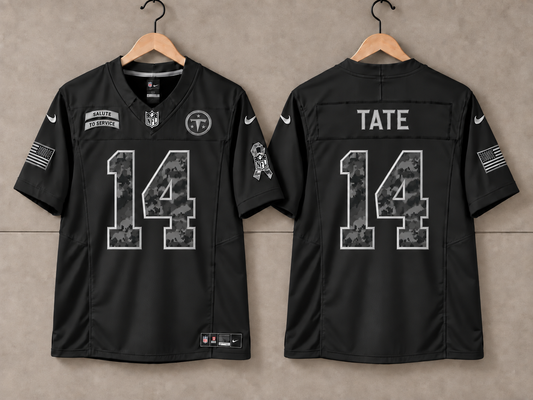 TENNESSEE TITANS CARNELL TATE  BLACK SALUTE TO SERVICE JERSEY