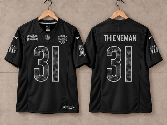 CHICAGO BEARS DILLON THIENEMAN. BLACK SALUTE TO SERVICE JERSEY
