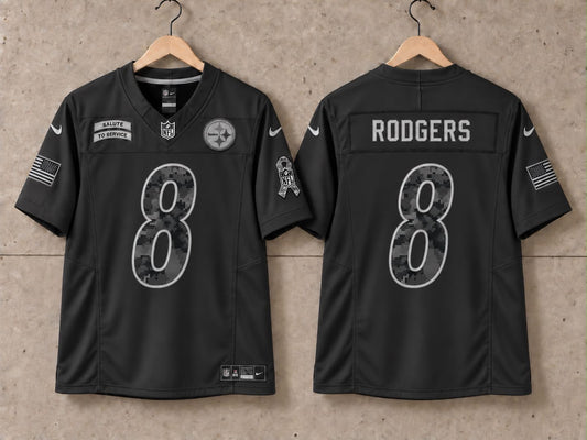 PITTSBURGH STEELERS AARON RODGERS BLACK SALUTE TO SERVICE JERSEY