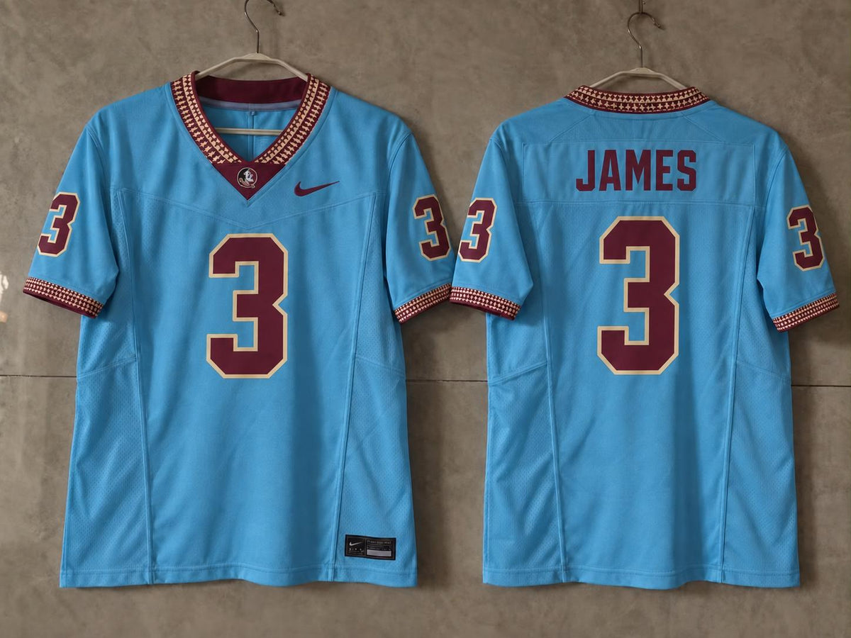 FSU SEMINOLES DERWIN JAMES BLUE JERSEY