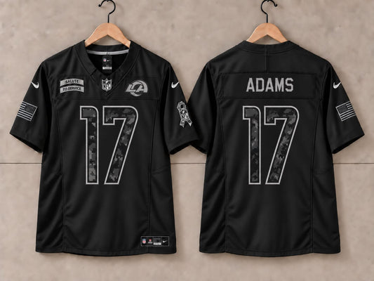 LOS ANGELES RAMS DAVANTE ADAMS BLACK SALUTE TO SERVICE JERSEY