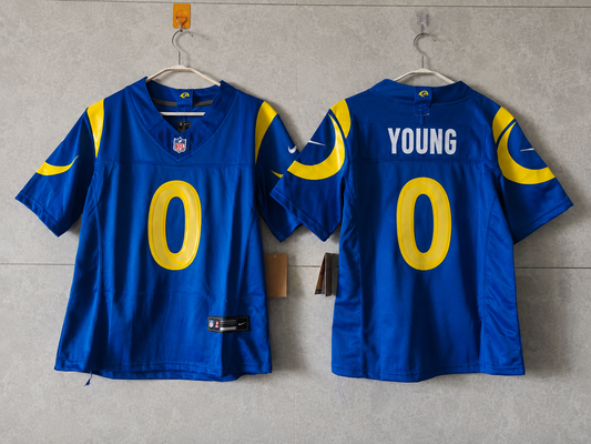 LOS ANGELES RAMS BYRON YOUNG BLUE JERSEY