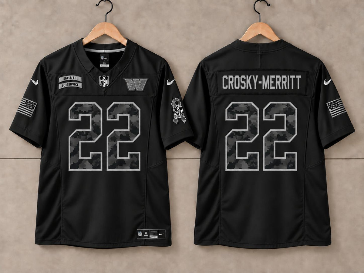 WASHINGTON COMMANDERS JACORY CROSKY-MERRITT BLACK JERSEY