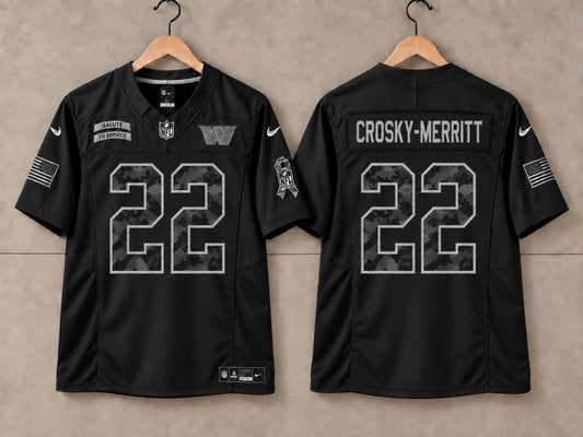 WASHINGTON COMMANDERS JACORY CROSKY-MERRITT BLACK JERSEY