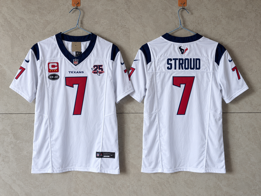 HOUSTON TEXANS CJ STROUD WHITE JERSEY
