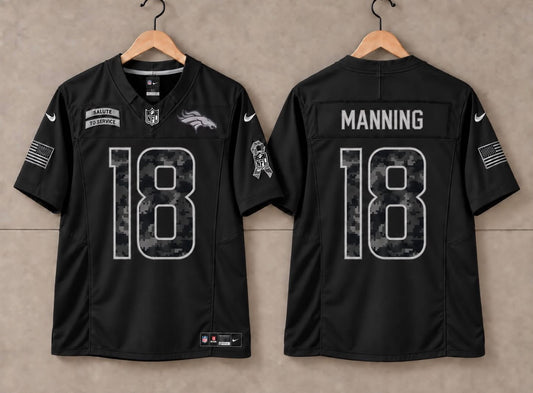 DENVER BRONCOS PEYTON MANNING BLACK SALUTE TO SERVICE JERSEY ￼