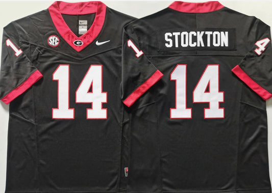 GEORGIA BULLDOGS GUNNER STOCKTON BLACK JERSEY