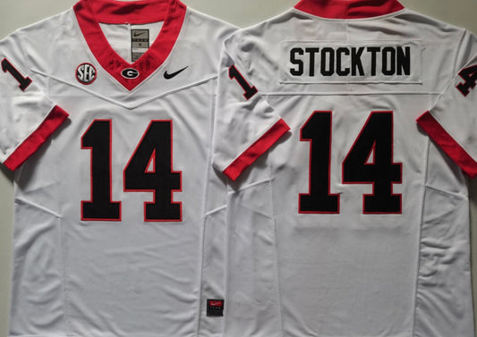 GEORGIA BULLDOGS GUNNER STOCKTON WHITE JERSEY