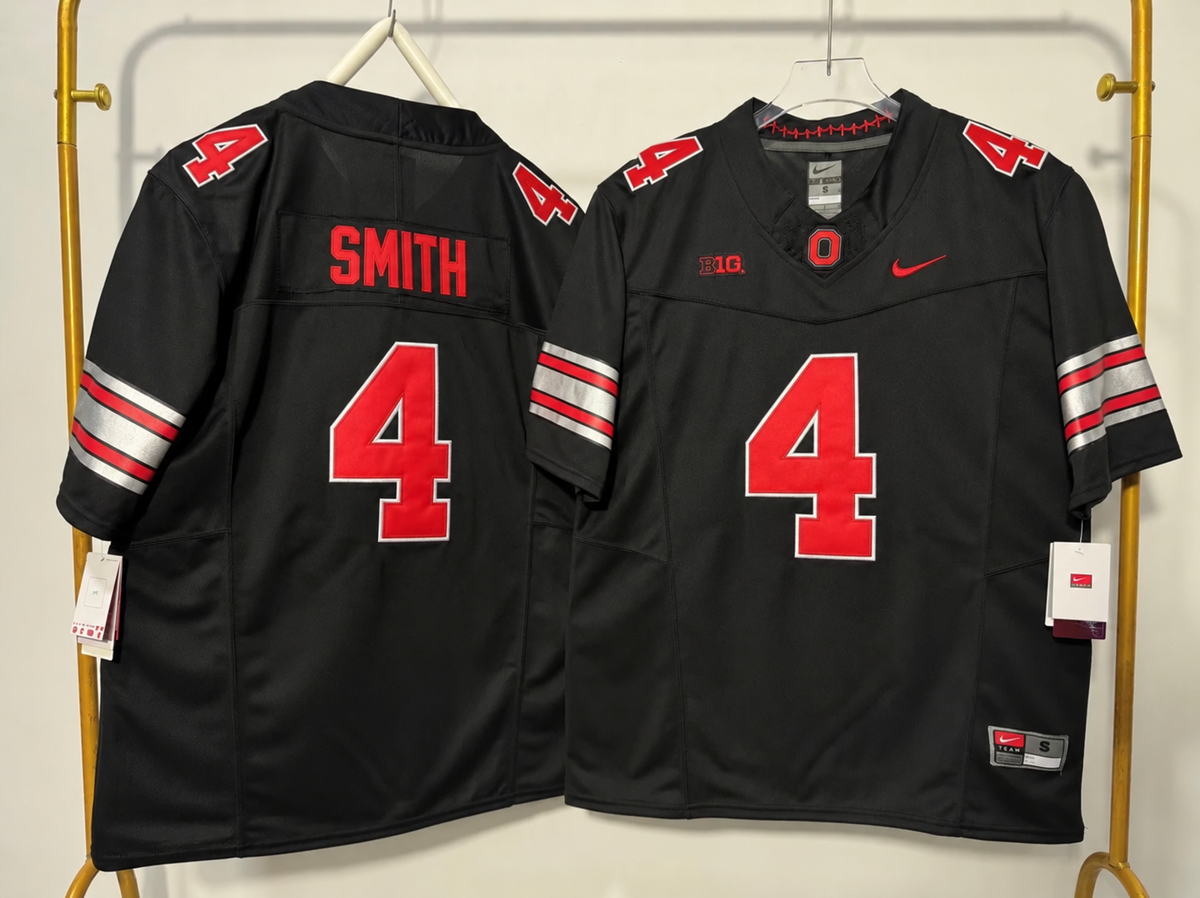 OHIO STATE BUCKEYES JEREMIAH SMITH BLACK JERSEY