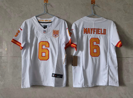 TAMPA BAY BUCCANEERS BAKER MAYFIELD WHITE Creamsicle 50 YEAR ANNIVERSARY