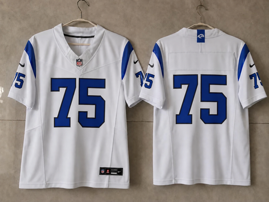 LOS ANGELES RAMS FEARSOME WHITE JERSEY # 75