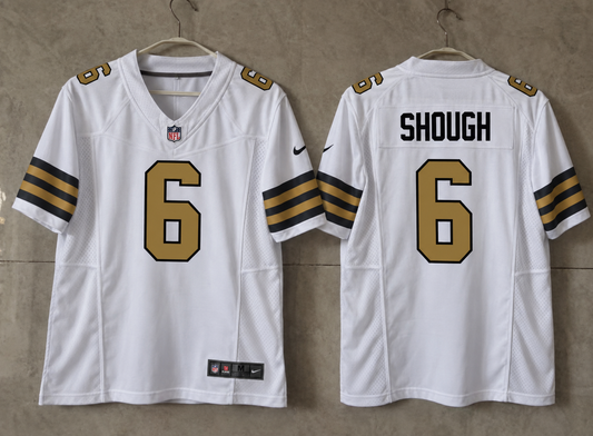 NEW ORLEANS SAINTS TYLER SHOUGH WHITE JERSEY