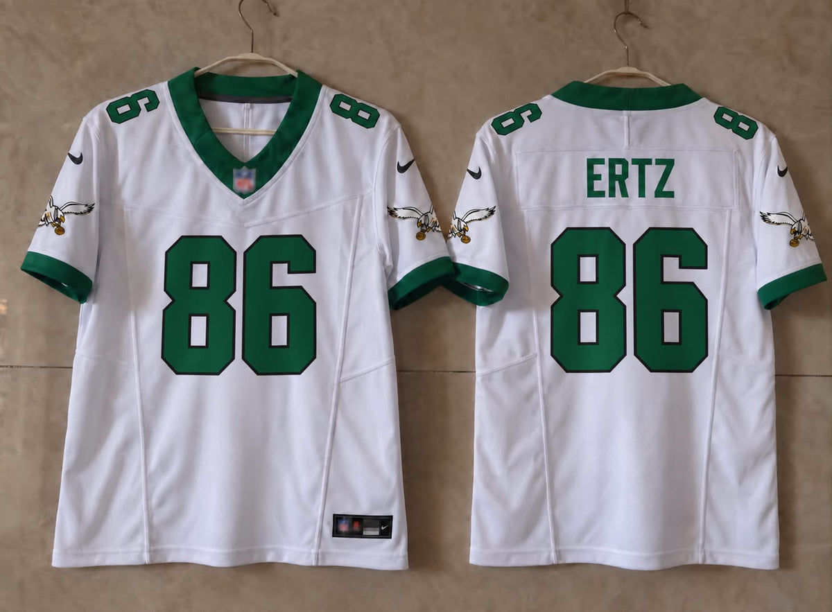 PHILADELPHIA EAGLES ZACH ERTZ WHITE KELLY GREEN JERSEY