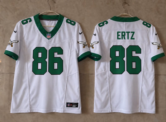 PHILADELPHIA EAGLES ZACH ERTZ WHITE KELLY GREEN JERSEY