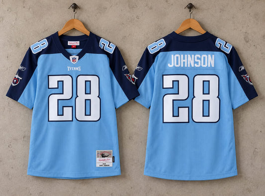 TENNESSEE TITANS CHRIS JOHNSON VINTAGE JERSEY BLUE ￼